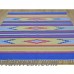 Millwood Pines One-of-a-Kind Tomberlin Flat Weave Southwestern Killim Hand-Knotted Cotton Blue/Yellow Area Rug RGRG6938